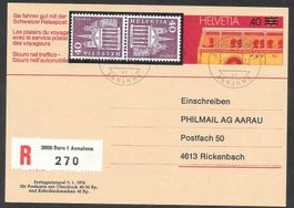 Postkarte 205 mit K50L beide ET Zürich 5.1.1976