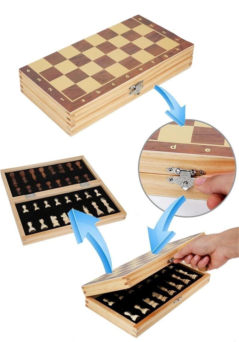 Giochi: Magnetischer Schachspiel aus Holz 29cm – Nuovo e nell'imballaggio originale da Châtelaine venduto da topshop.switzerland 3