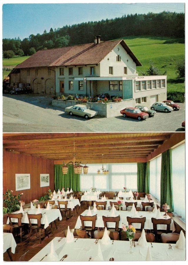 Cartoline postali: Hettenschwil, Restaurant Waldheim, datiert 1985, Oldtimer – Usato da Frauenfeld venduto da POML