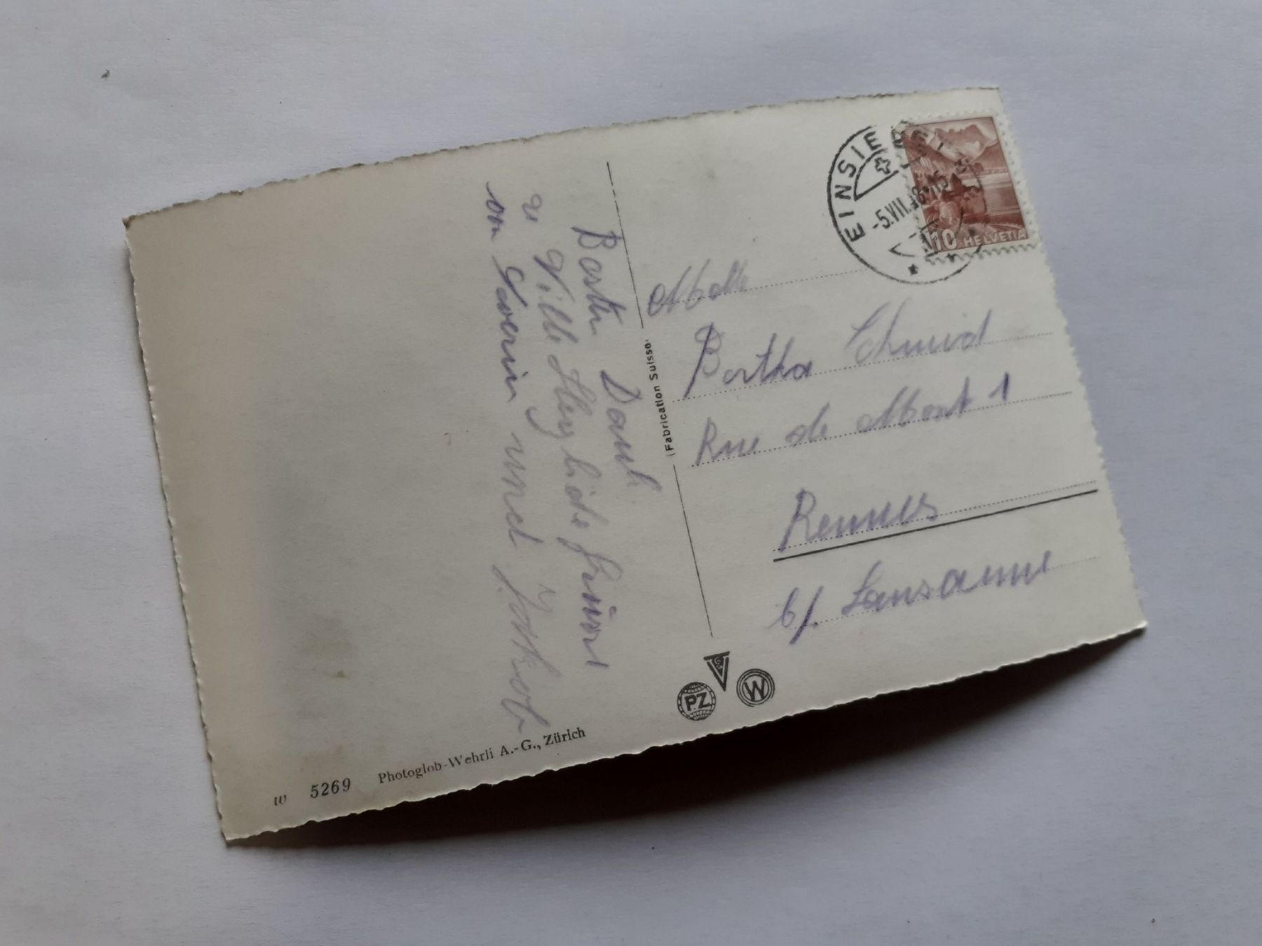 Cartoline postali: EINSIEDELN mit GLAERNISCH - 1948 – Usato da Winterthur venduto da Ornyx7 1