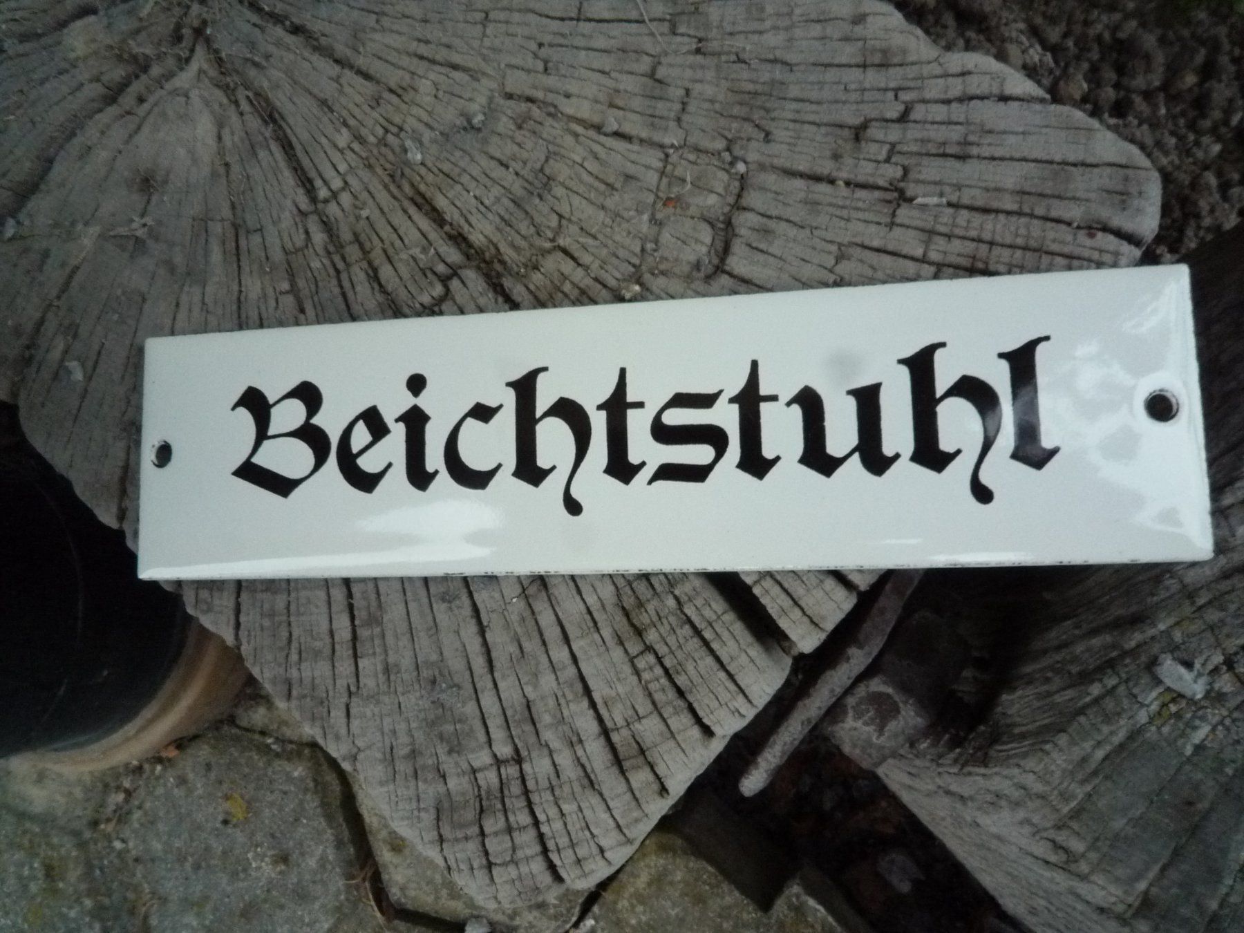 Insegne: BEICHTSTUHL EMAILSCHILD – Nuovo (secondo la descrizione) da Reinach AG venduto da Huckleberrysix 1