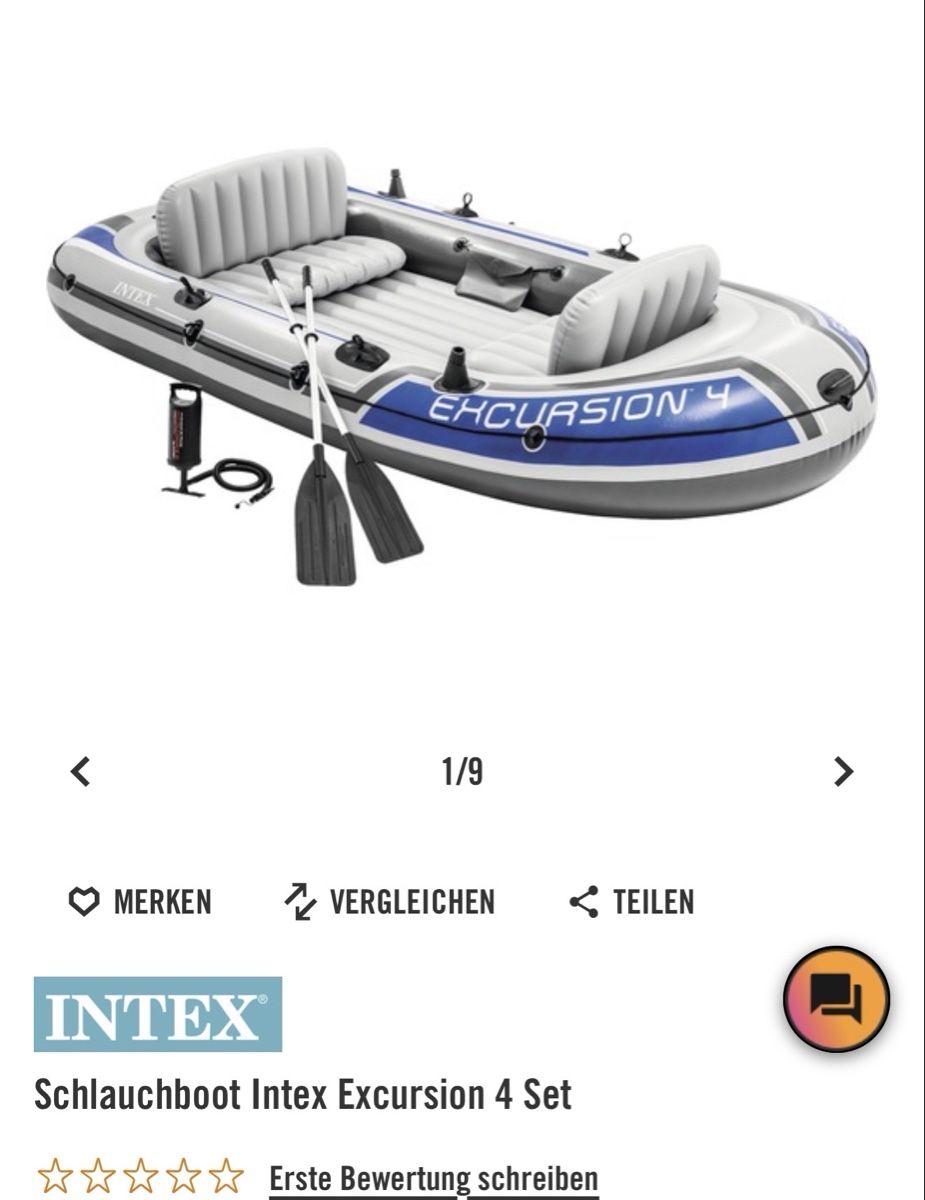 Barche: Inflatable Boat Intex Excursion 4 Set used once – Usato da Luzern venduto da fra_rd2x