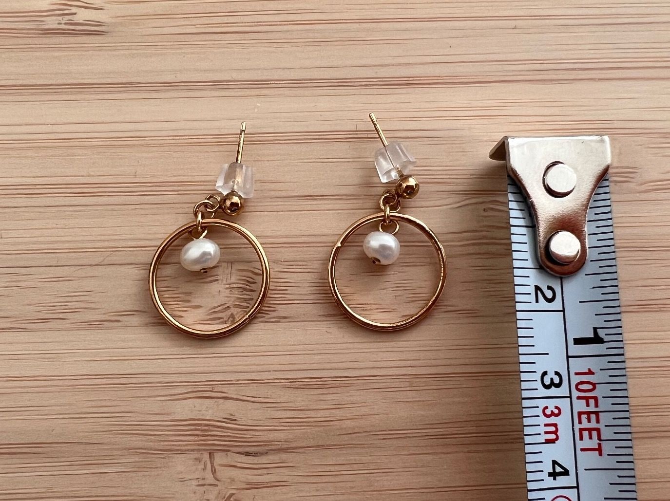 Orecchini pendenti & Orecchini a lobo: Gold pearl drop earrings – Usato da Genève venduto da Ballpencase 2