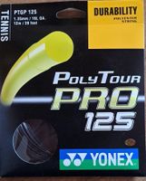 Tennis Saite Yonex PolyTour PRO 125 schwarz