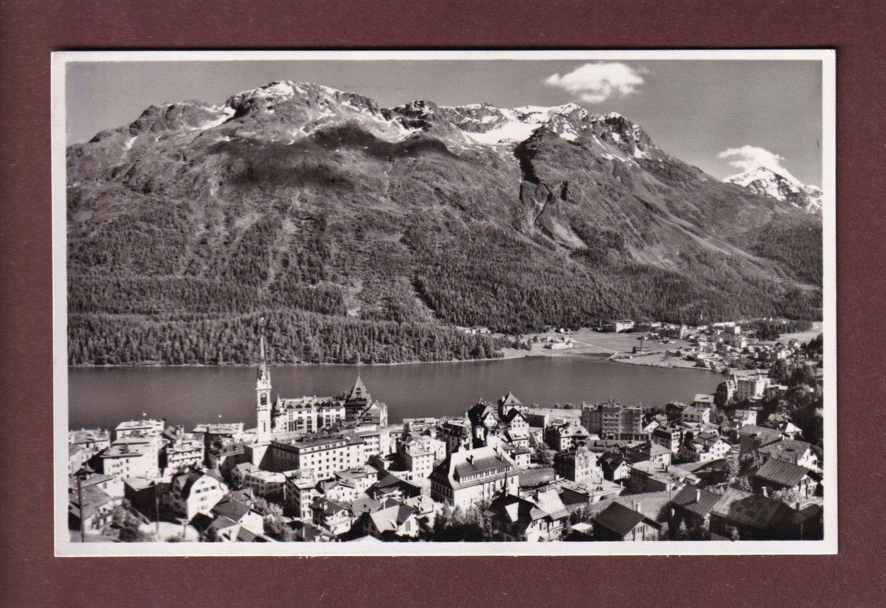 Cartoline postali: ST. MORITZ - Piz Rosatsch - 1959 – Usato da Pully venduto da nicecards-shop