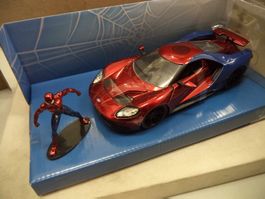 SPIDER-MAN 6 2017 FORD GT mit Figur 1:24