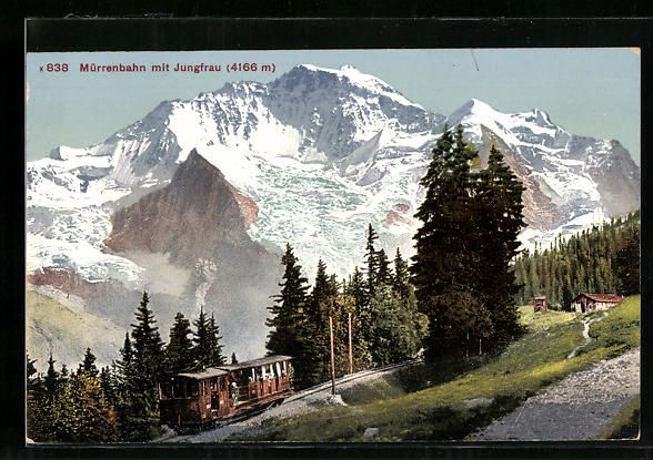 Ansichtskarten: AK Mürrenbahn mit Jungfrau – Gebraucht aus Berlin von bartko-reher