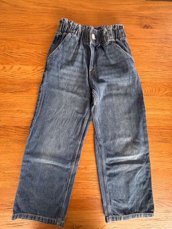 Jeans fille wide legs taille ajustable H&M 128