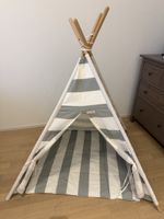 WIGIWAMA Kinderzelt/Tipi Grau/Weiss - SUPER ZUSTAND