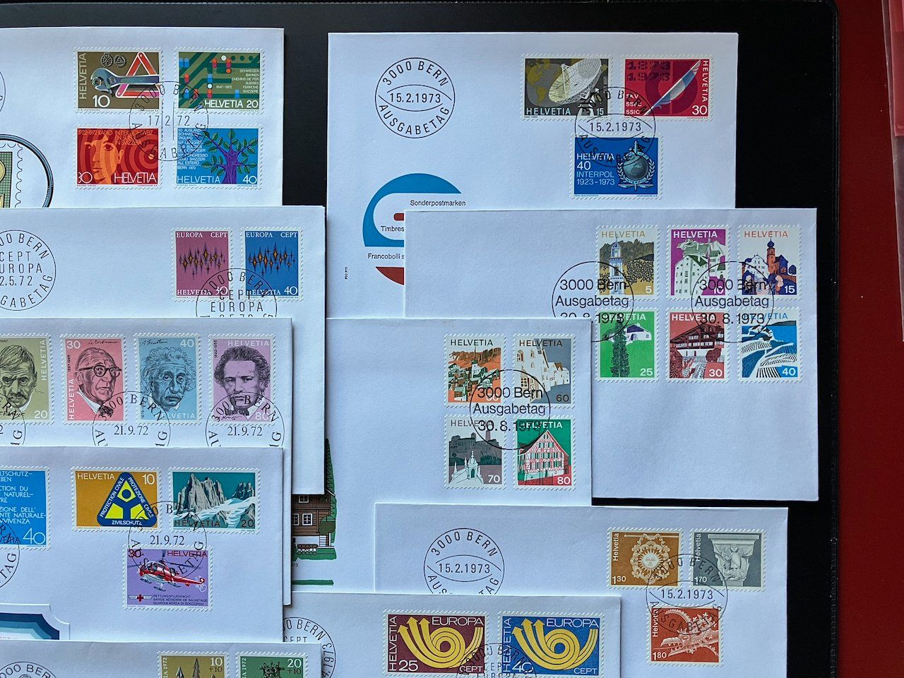 Alle Briefmarken: FDC Schweiz 1971-73 komplett – Gebraucht aus Nesslau von zueri6 5