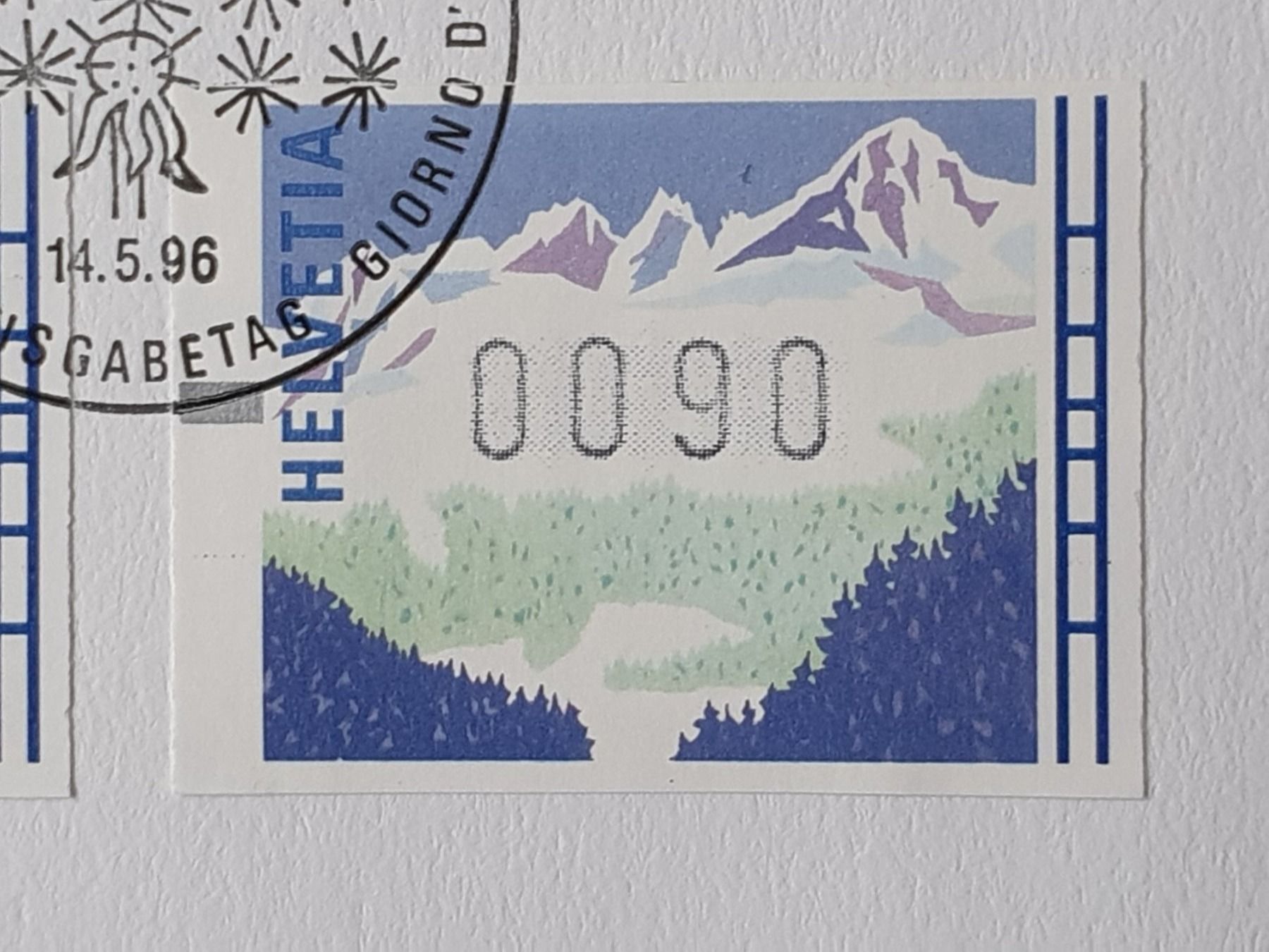 Tutti i francobolli: (67) Automatenmarken 90 Cent von1996 – Usato da Schwarzhäusern venduto da Inot3 6