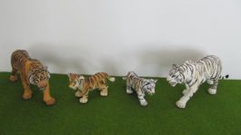 Schleich Tierfiguren Set, braune und weisse Tiger