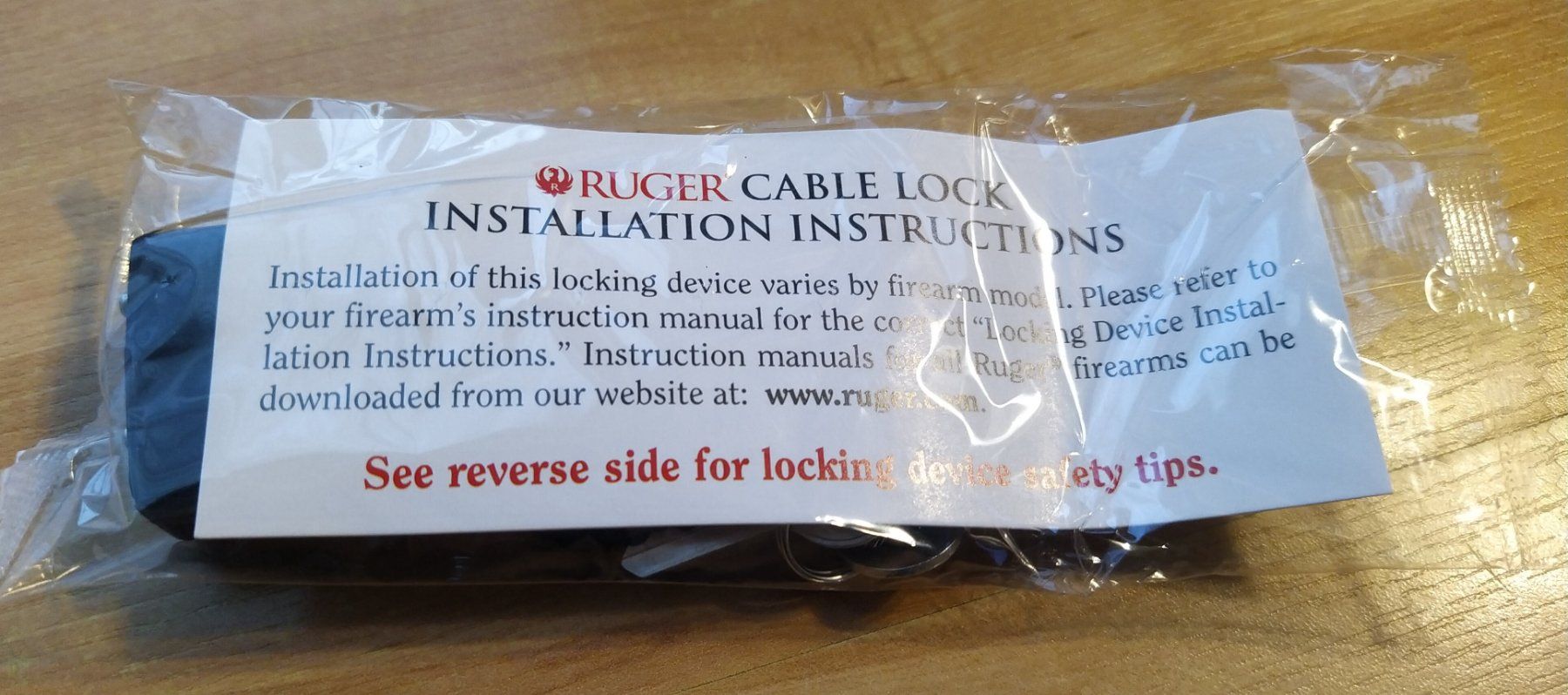 Lucchetti: Original Ruger Waffenschloss Schwarz Neu & OVP - Cable Lock – Nuovo e nell'imballaggio originale da Rüti ZH venduto da Sarah0406 1
