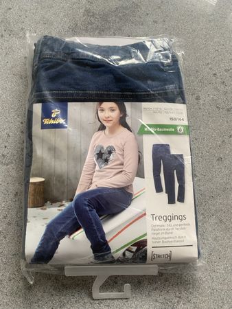 Neue Tchibo Treggings Jeans-Optik, Gr. 158/164 Mädchen