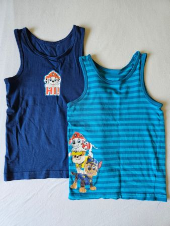 2x Paw Patrol Trägershirts / Unterhemd Gr. 110 / 116 C&A
