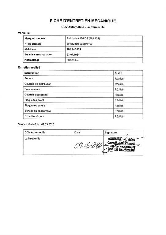 Automobili: Fiat Pininfarina 124 spider – Usato da Lausanne venduto da yffiniac 4