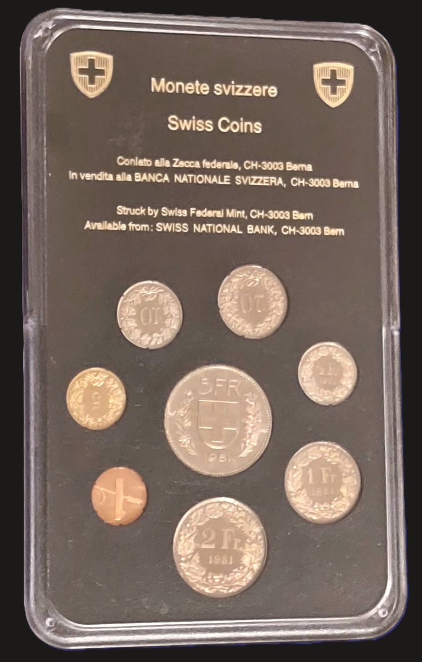 Tutti le monete: CH - Münzsatz 1981 stgl – Nuovo e nell'imballaggio originale da Arch venduto da moneyswiss