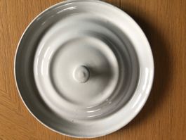 Antiker Emaille Deckel Shabby Chic