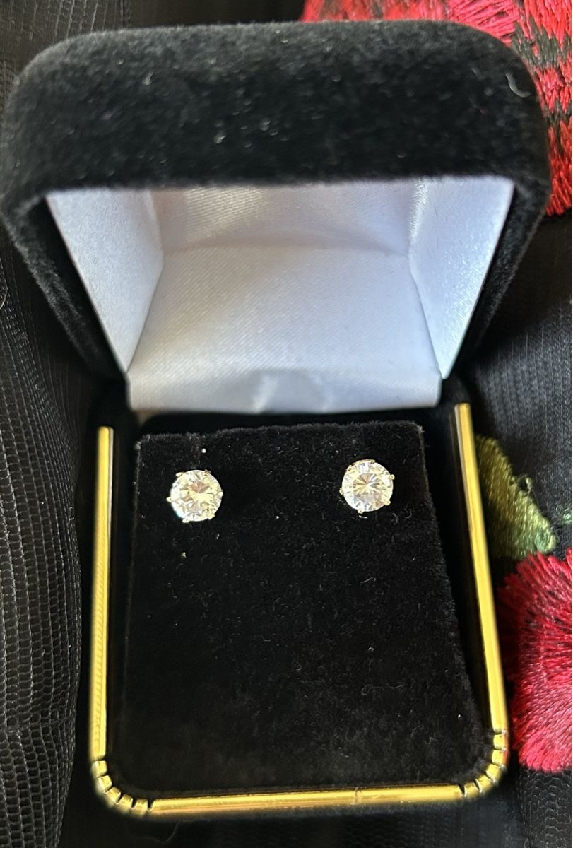 Orecchini pendenti & Orecchini a lobo: Ohrstecker Gold 750 mit Diamant Simulant – Usato da Birsfelden venduto da Exclusivity 1