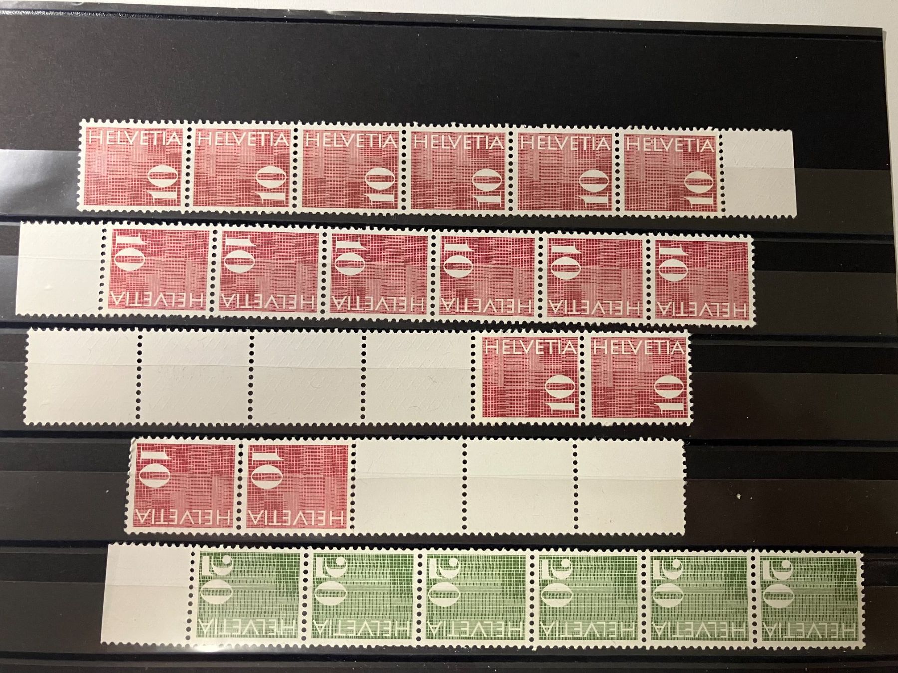 Alle Briefmarken: Rollenmarken **, 3 Einsteckkarten voll, teils m. Kontroll-Nr – Gebraucht aus Würenlos von Eulenpostuhu 2