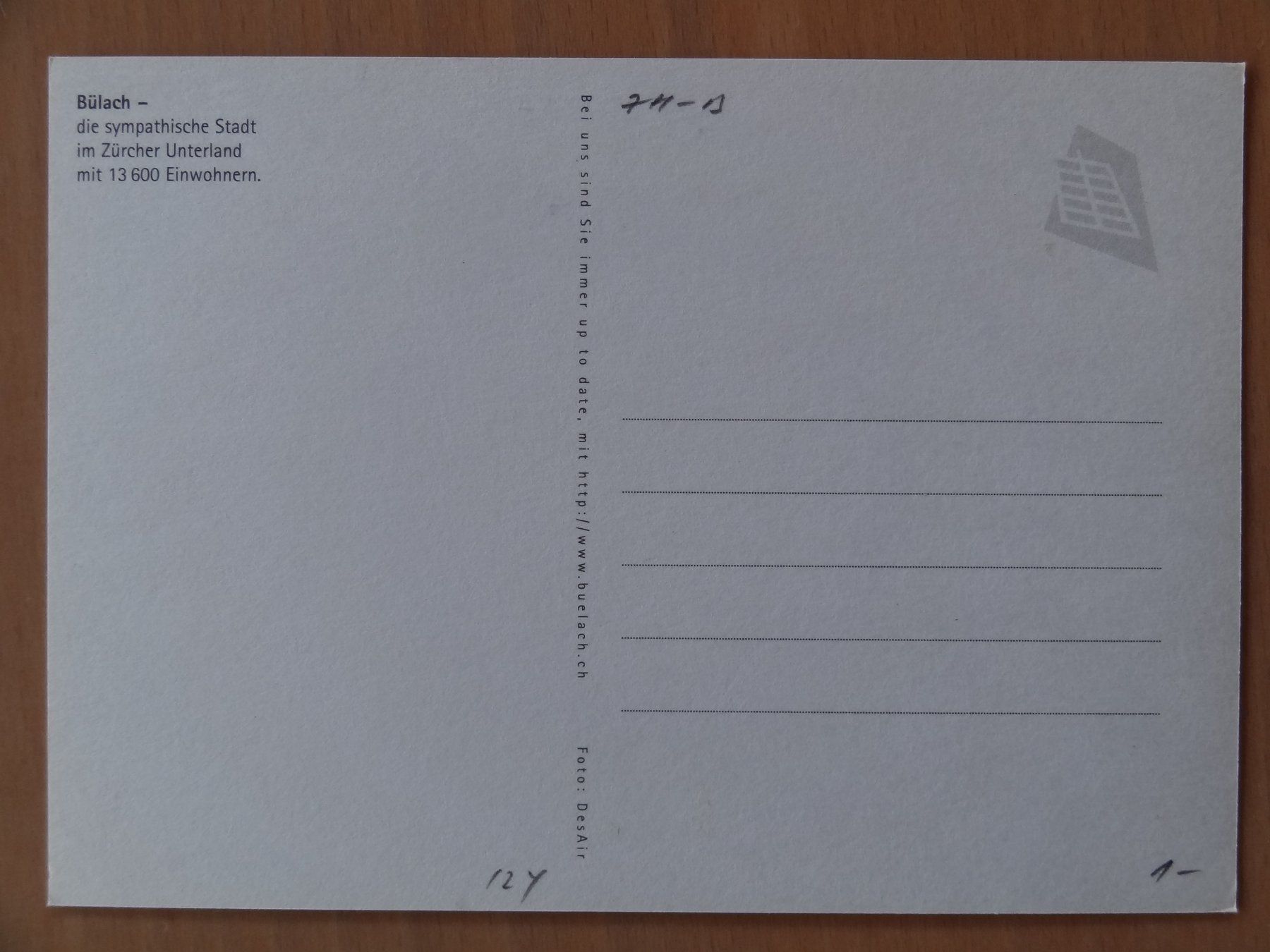 Cartoline postali: Bülach - ZH - vue aérienne – Usato da St Léonard venduto da Riglin 1