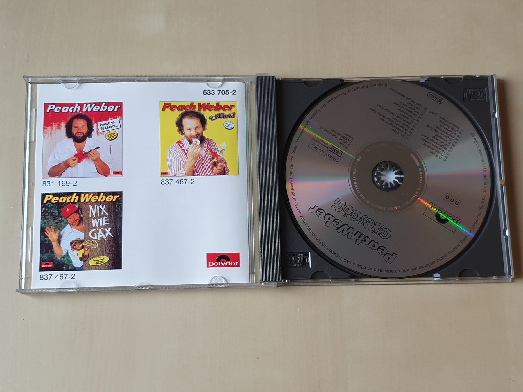 CD: Peach Weber Gägsgüsi – Usato da Stansstad venduto da collectorsshop 2