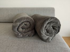 Fleece Decken DUO Grau