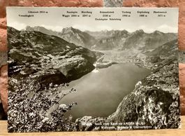 Blick vom Kap ob AMDEN auf Walensee, Weesen & Glarneralpen