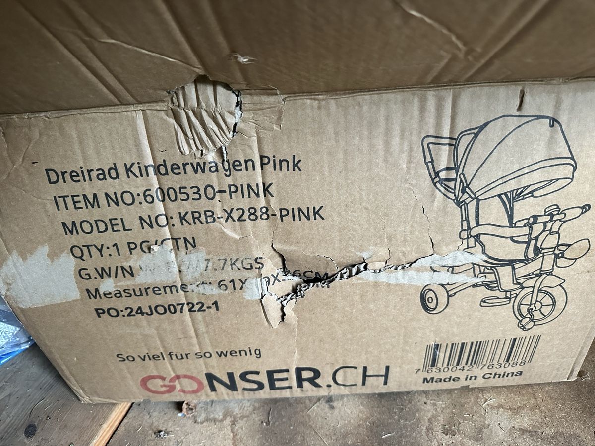 Gonser Fahrzeuge für Kinder: Dreirad NEU – Neu und originalverpackt aus Möhlin von dan_7klp 5