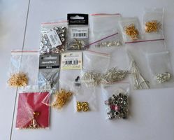 Diverser Schmuck zum Basteln Ohrringe silber und vergoldet
