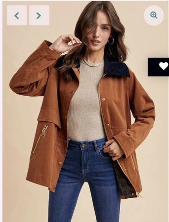 Veste en daim, portée 1x, excellent état, taille 38