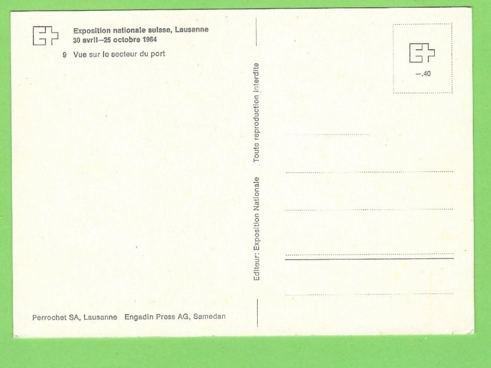 Cartoline postali: EXPO Lausanne 1964 – Usato da Zürich venduto da t24_de 1