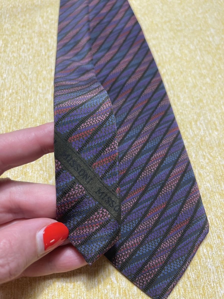 Missoni Cravatte: Missoni Cravatta Uomo in seta a righe viola e verdi – Nuovo (secondo la descrizione) da Gordevio venduto da LanaZimm 8