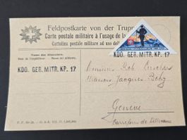 Soldatenmarken 1. WK: 3. Division geschnitten mit Abart