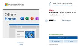 Microsoft Office Home 2024 1 User, 1 Geräte/User, unbegrenzt