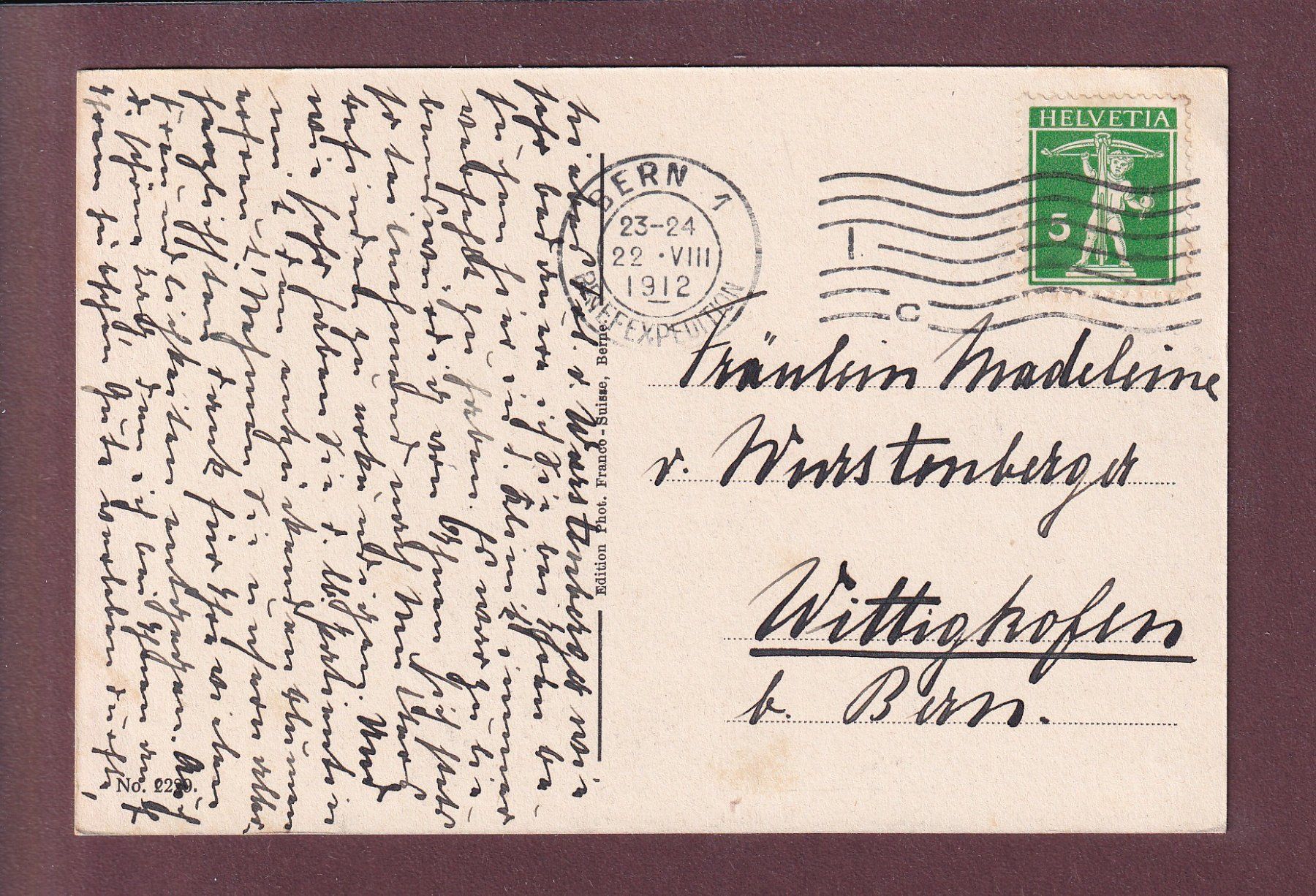 Cartes postales: BERN - Bundespalast - Tram - 1912 – D'occasion à Pully par nicecards 1