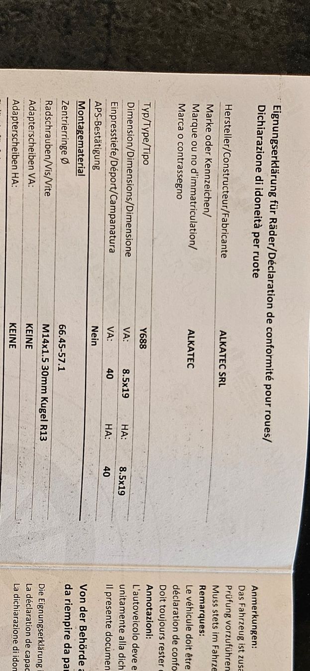 Felgen: 19 Zoll Alufelgen – Gebraucht aus Merenschwand von dom_xc7b 8