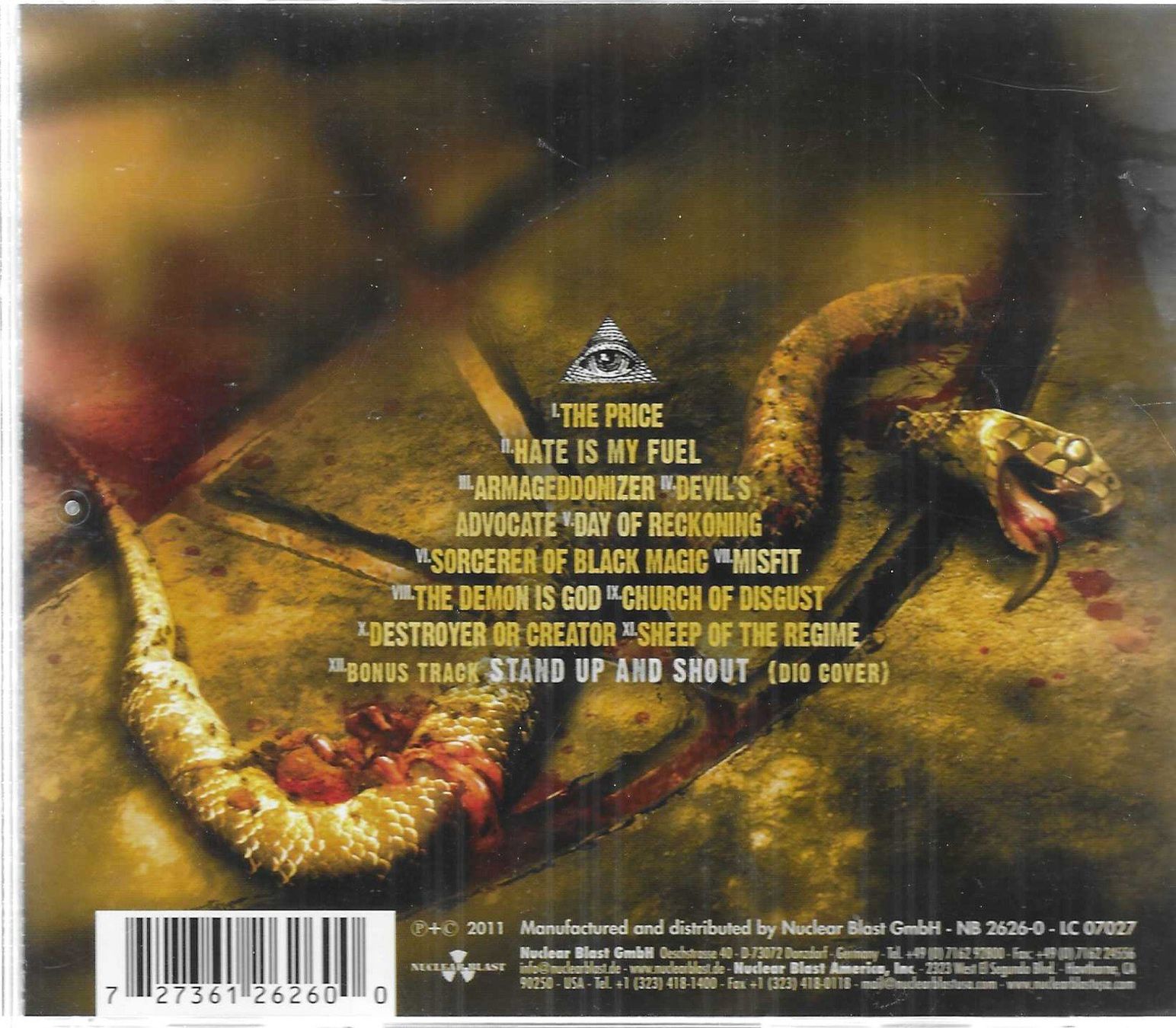 CD: DESTRUCTION  -  DAY OF RECKONING – Usato da Bex venduto da Giorgiob 2