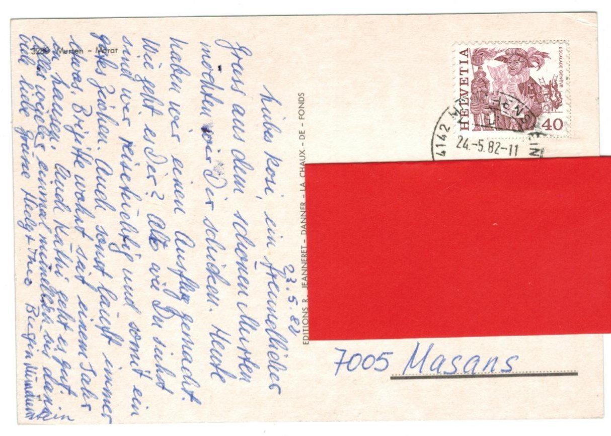 Cartoline postali: AK Murten Morat 1982 – Usato da Zürich venduto da Tolima194 1