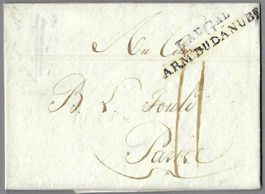 10.1.1800, BASEL, STAB-0 B.au G.al ARM. DU DANUBE, BRIEF