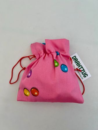 Süsses Säckli/Stoffsäckli mit bunten Smarties-Motiven!