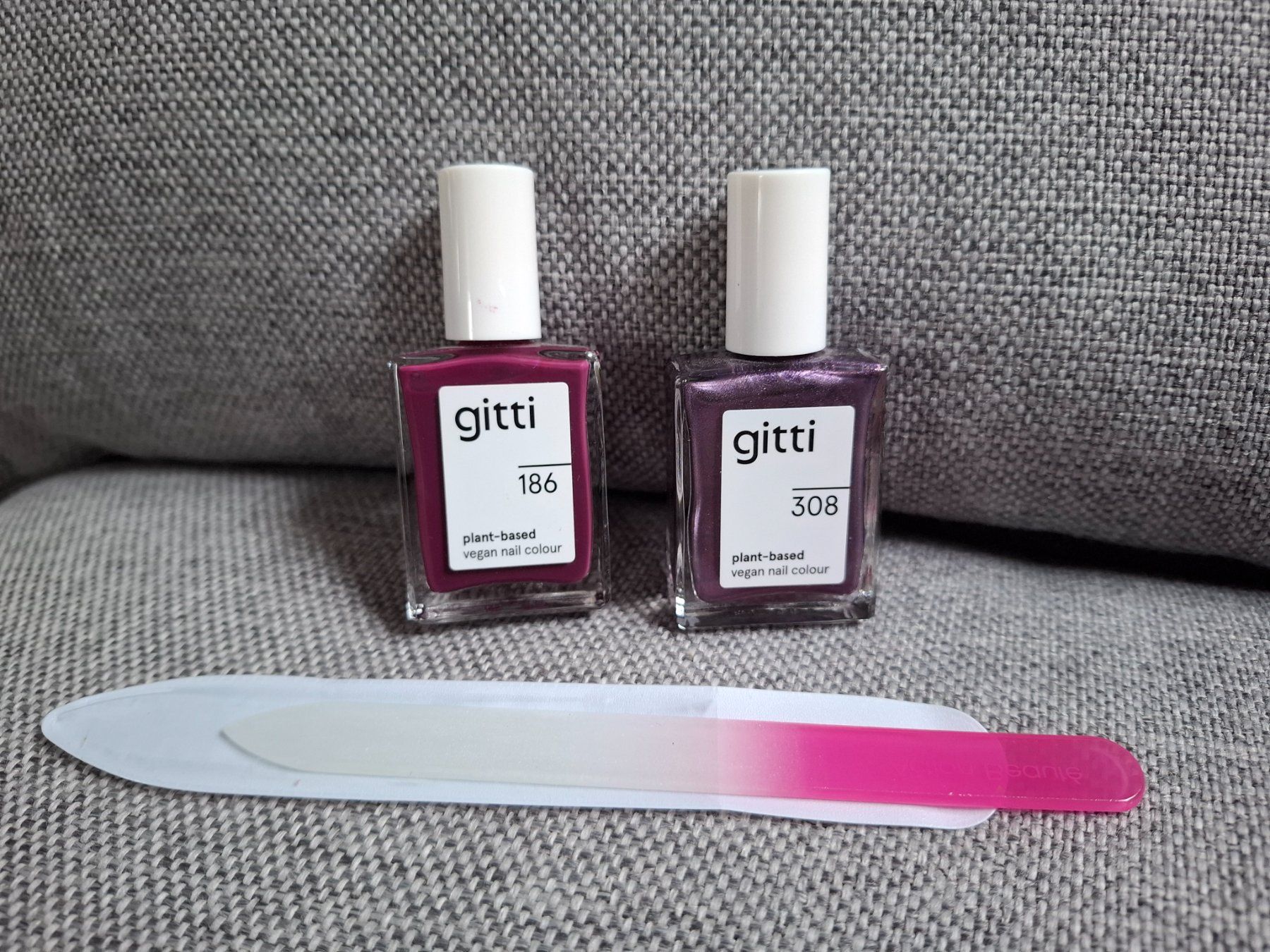 Smalto per unghie: 2× Gitti-Nagellack + Glasnagelfeile – Nuovo (secondo la descrizione) da Dornach venduto da shoe-lina