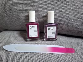 2× Gitti-Nagellack + Glasnagelfeile