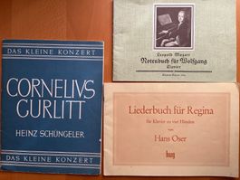 Klavier Notenbücher: Cornelius Gurlitt, Mozart und Hans Oser