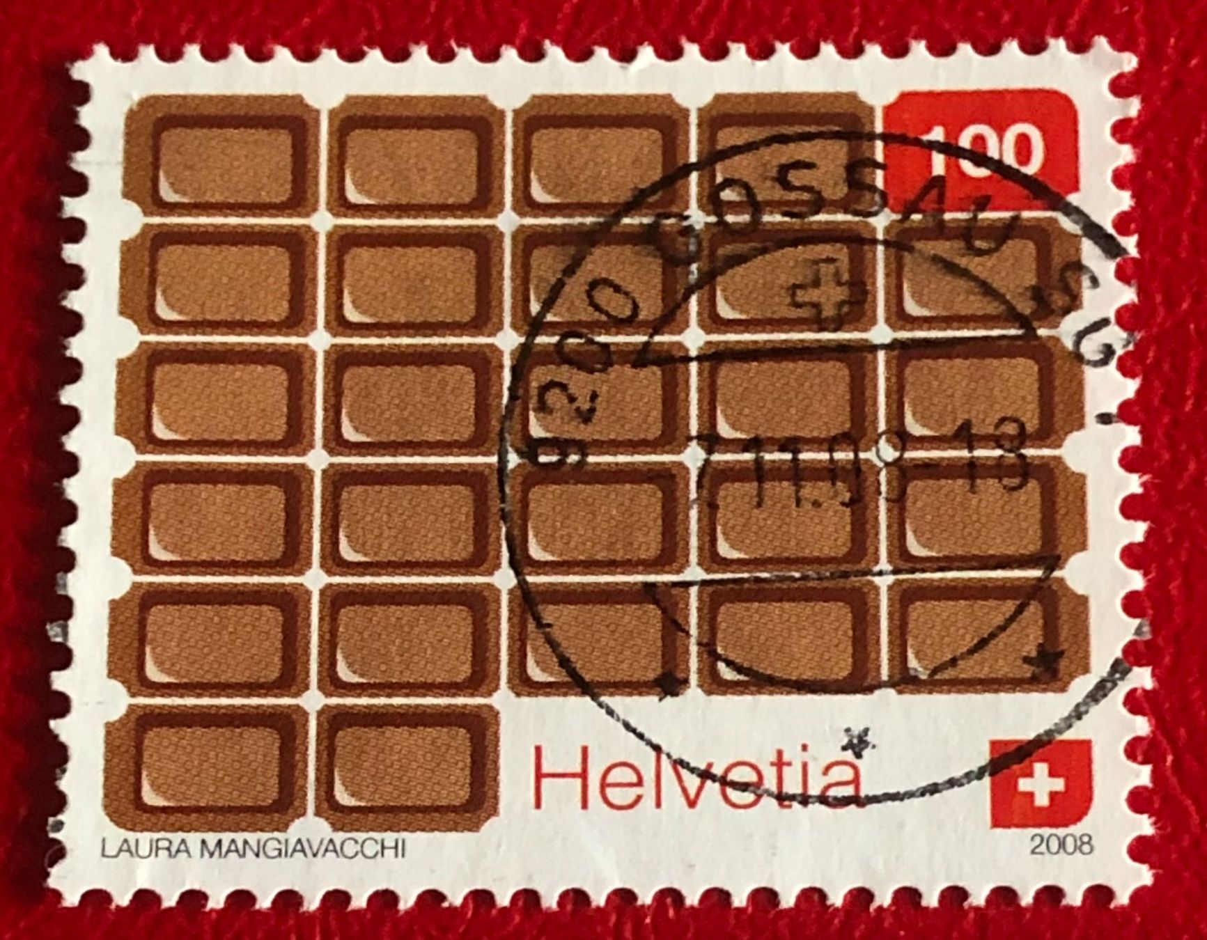 Tutti i francobolli: Nr.1285 Schokolade VOLLGESTEMPELT  Gossau – Usato da Aarau venduto da Billa007