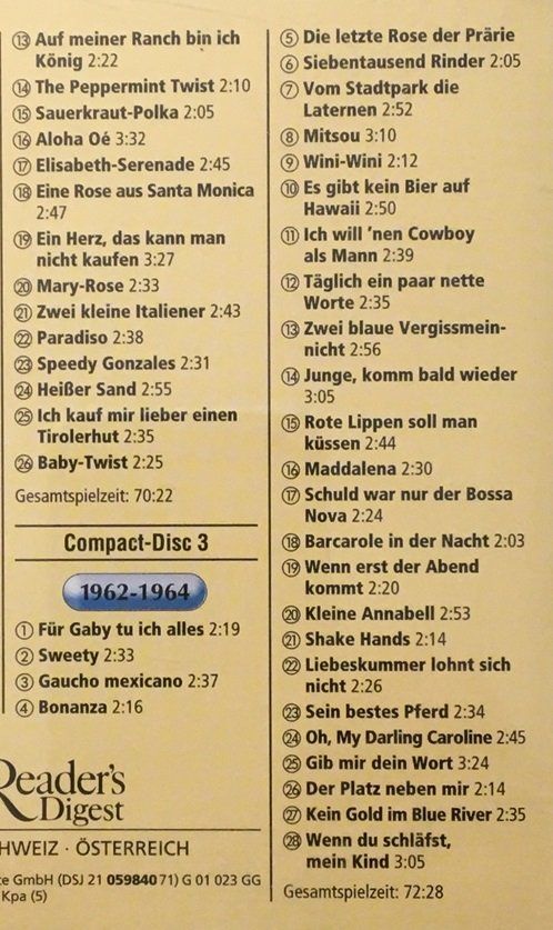 CDs: Schlagerchronik 1960 - 1964 – Gebraucht aus Grüningen von azulmarron 2