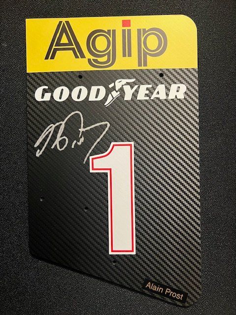 Autogramme: Alain Prost signed 1/2 scale 1990 rear wing endplate + COA – Neu (gemäss Beschreibung) aus S. Pietro von SORETOLO