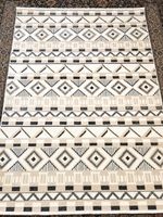 Teppich Muster beige/schwarz/grau 280x190cm neu