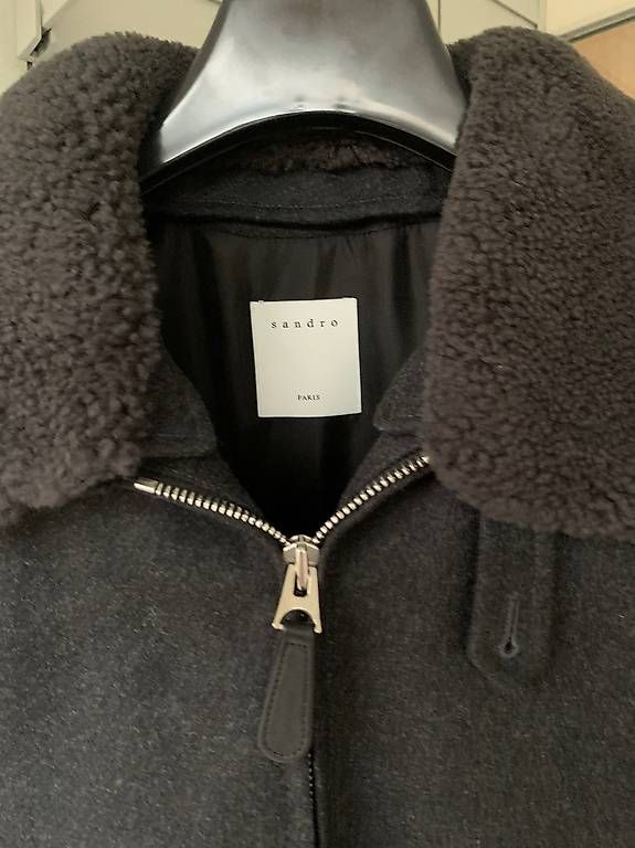 Jacken: Sandro dunkelgraue shearling Pilotenjacke Gr. S – Neu und originalverpackt aus  von  2