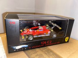 F1 Ferrari 126 C2 G. Villeneuve  1/43 USA-West GP 1982